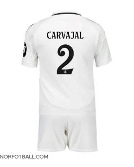 Billige Fotballdrakt Real Madrid Daniel Carvajal #2 Replika Hjemmedraktsett Barn 2024-25 Kortermet (med bukser)